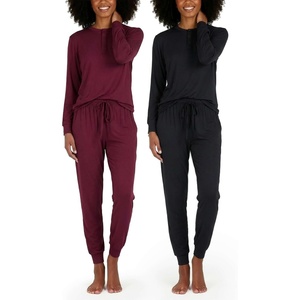image:image2 Pack Womens Lounge Sets 2 Piece Hoodie Joggers Sweatsuit Matching OutfitHenley Set 4