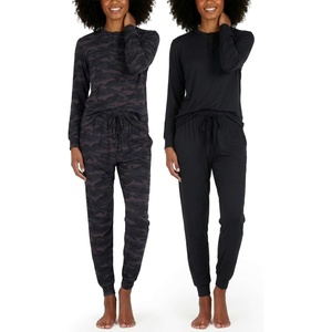 image:image2 Pack Womens Lounge Sets 2 Piece Hoodie Joggers Sweatsuit Matching OutfitHenley Set 6