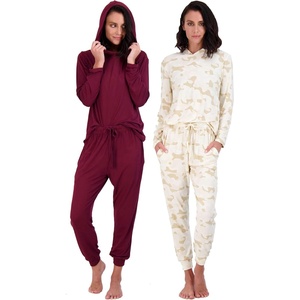 image:image2 Pack Womens Lounge Sets 2 Piece Hoodie Joggers Sweatsuit Matching OutfitHoodie Set 1