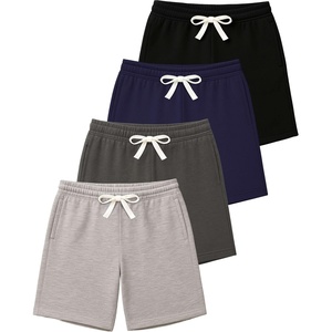 image:image4 Pack Boys French Terry Shorts Cotton with Pockets Youth Kids LoungeSet 1