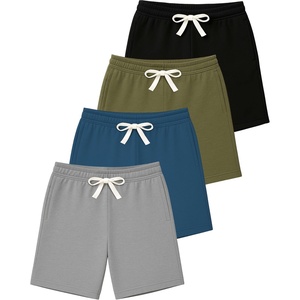 image:image4 Pack Boys French Terry Shorts Cotton with Pockets Youth Kids LoungeSet 2