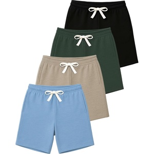 image:image4 Pack Boys French Terry Shorts Cotton with Pockets Youth Kids LoungeSet 3