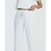 image:image2 Pack Womens Pajama Sets 2 Piece Ribbed Crop Top Joggers Lounge Sets PJsWith Jogger Set 2