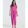 image:image2 Pack Womens Pajama Sets 2 Piece Ribbed Crop Top Joggers Lounge Sets PJsWith Jogger Set 5
