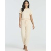 image:image2 Pack Womens Pajama Sets 2 Piece Ribbed Crop Top Joggers Lounge Sets PJsWith Jogger Set 8