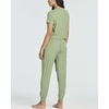 image:image2 Pack Womens Pajama Sets 2 Piece Ribbed Crop Top Joggers Lounge Sets PJsWith Jogger Set 8