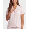image:image2 Pack Womens Pajama Sets Lounge Set 2 Piece Button Up PJ Sleepwear LadiesFestival Bloom Hearts  Magano Calcite Stripe
