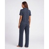 image:image2 Pack Womens Pajama Sets Lounge Set 2 Piece Button Up PJ Sleepwear LadiesNavy Blazer Flowers  Pearl Flowers