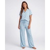 image:image2 Pack Womens Pajama Sets Lounge Set 2 Piece Button Up PJ Sleepwear LadiesSoft Chambray Flowers  Orchid Petal Stripe