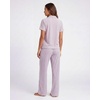 image:image2 Pack Womens Pajama Sets Lounge Set 2 Piece Button Up PJ Sleepwear LadiesSoft Chambray Flowers  Orchid Petal Stripe