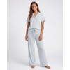 image:image2 Pack Womens Pajama Sets Lounge Set 2 Piece Button Up PJ Sleepwear LadiesVapor Blue Dots  Clear Sky Stripe