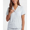 image:image2 Pack Womens Pajama Sets Lounge Set 2 Piece Button Up PJ Sleepwear LadiesVapor Blue Dots  Clear Sky Stripe