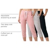 image:image3 Pack Womens Capri Joggers Sweatpants Athletic Yoga Lounge Gym PocketsSet 2