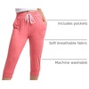 image:image3 Pack Womens Capri Joggers Sweatpants Athletic Yoga Lounge Gym PocketsSet 5