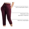 image:image3 Pack Womens Capri Joggers Sweatpants Athletic Yoga Lounge Gym PocketsSet 8