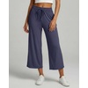 image:image3 Pack Womens Capri Pants Gaucho Wide Leg High Waist Loose Crop PocketsSet 2