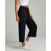 image:image3 Pack Womens Capri Pants Gaucho Wide Leg High Waist Loose Crop PocketsSet 3