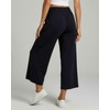 image:image3 Pack Womens Capri Pants Gaucho Wide Leg High Waist Loose Crop PocketsSet 4