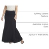 image:image3 Pack Womens Maxi Skirts Long Flowy High Waisted Summer Work Casual PartySet 1
