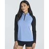 image:image3 Pack Womens Rash Guard Swim Shirts Quarter Zip Long Sleeve High Neck UPFSet 1