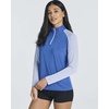 image:image3 Pack Womens Rash Guard Swim Shirts Quarter Zip Long Sleeve High Neck UPFSet 4
