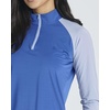 image:image3 Pack Womens Rash Guard Swim Shirts Quarter Zip Long Sleeve High Neck UPFSet 4