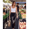 image:image3 Pack Womens Ribbed Maxi Long Skirts High Waisted with Side Slit PencilSet 1