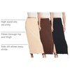 image:image3 Pack Womens Ribbed Maxi Long Skirts High Waisted with Side Slit PencilSet 2