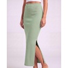 image:image3 Pack Womens Ribbed Maxi Long Skirts High Waisted with Side Slit PencilSet 5