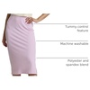 image:image3 Pack Womens Ribbed Midi Skirts High Waisted Pencil Knee Length Work SlitSet 2