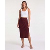 image:image3 Pack Womens Ribbed Midi Skirts High Waisted Pencil Knee Length Work SlitSet 3