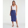 image:image3 Pack Womens Ribbed Midi Skirts High Waisted Pencil Knee Length Work SlitSet 4