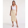 image:image3 Pack Womens Ribbed Midi Skirts High Waisted Pencil Knee Length Work SlitSet 6