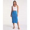image:image3 Pack Womens Ribbed Midi Skirts High Waisted Pencil Knee Length Work SlitSet 7