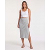 image:image3 Pack Womens Ribbed Midi Skirts High Waisted Pencil Knee Length Work SlitSet 8