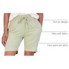 image:image4 Pack Womens Bermuda Shorts 7 Knee Length Athletic Yoga Lounge PocketsSet 1