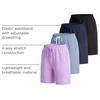 image:image4 Pack Womens Bermuda Shorts 7 Knee Length Athletic Yoga Lounge PocketsSet 10