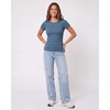 image:image4 Pack Womens Ribbed Tshirts Short Sleeve Crew Neck Tees Basic Tops CasualSet 1