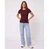 image:image4 Pack Womens Ribbed Tshirts Short Sleeve Crew Neck Tees Basic Tops CasualSet 2