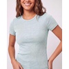 image:image4 Pack Womens Ribbed Tshirts Short Sleeve Crew Neck Tees Basic Tops CasualSet 2