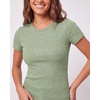 image:image4 Pack Womens Ribbed Tshirts Short Sleeve Crew Neck Tees Basic Tops CasualSet 3