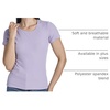 image:image4 Pack Womens Ribbed Tshirts Short Sleeve Crew Neck Tees Basic Tops CasualSet 4