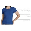 image:image4 Pack Womens Ribbed Tshirts Short Sleeve Crew Neck Tees Basic Tops CasualSet 6