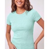 image:image4 Pack Womens Ribbed Tshirts Short Sleeve Crew Neck Tees Basic Tops CasualSet 6