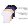 image:image4 Pack Womens Ribbed Tshirts Short Sleeve Crew Neck Tees Basic Tops CasualSet 7