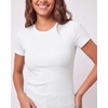 image:image4 Pack Womens Ribbed Tshirts Short Sleeve Crew Neck Tees Basic Tops CasualSet 7