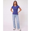 image:image4 Pack Womens Ribbed Tshirts Short Sleeve Crew Neck Tees Basic Tops CasualSet 7