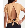image:image5 Pack Womens Dry Fit Tops Short Sleeve Open Tie Back Crew Neck WorkoutSet 4