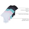 image:image5 Pack Womens Dry Fit Tops Short Sleeve Open Tie Back Crew Neck WorkoutSet 6
