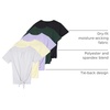 image:image5 Pack Womens Dry Fit Tops Short Sleeve Open Tie Back Crew Neck WorkoutSet 7